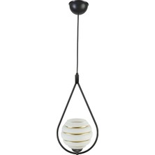 Damla Camlı Tekli Modern Hol Salon Oturma Odası Giriş Tekli Avize