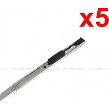 Eldenör Metal Dar Maket Bıçağı Ince Falçata 9mm 5 Adet