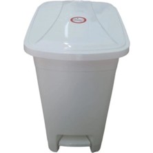 St. Morritz 15 Lt Slim Pedallı Plastik Çöp Kovası Beyaz Renkli