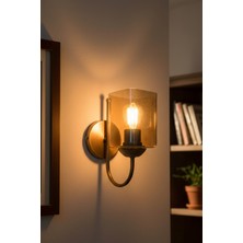 Modern Cam Başlıklı Yatak Odası Salon Koridor Apliği Aplik