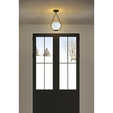 Damla Camlı Tekli Modern Hol Salon Oturma Odası Giriş Tekli Avize