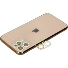 Zamerya Iphone 11 Pro Renkli Kamera Lens Koruma Cam - Sarı-Turuncu