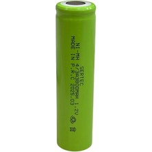 Zamerya Sertec - 1.2V 3800 Mah - 4/3A - Ni-Mh Şarjlı Pil - (Başsız / Flat Head)