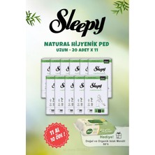 Nacario Sleepy 11 Al 10 Öde Natural Uzun Ultra Hijyenik Ped 20 Adet ve Organik Islak Mendil 50 Li