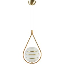 Damla Camlı Tekli Modern Hol Salon Oturma Odası Giriş Tekli Avize