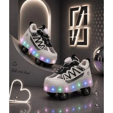 Rimex Sport Garantili Üst Kalite Çocuk Patenli Ayakkabı Işıklı 4 Teker Kaykay Sneaker Rahat Dayanıklı Ayakkabı