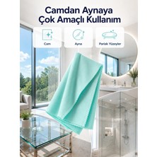 Mey İthalat Mey Ithalat® 40X60 Mikrofiber Cam Temizlik Bezi Iz ve Tüy Bırakmayan Profesyonel Cam Silme Bezi