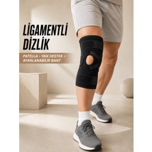 Mey İthalat Mey Ithalat® Ligament Destekli Dizlik Ayarlanabilir Cırtlı Açık Patella Diz Destekliği