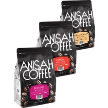 Anisah Coffee Premium Karışım Espresso Kahve Çekirdek Seti | 3X250GR | Bolivar, Genoa, Extra Aroma