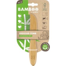 M-Pets Bamboo Tarak Döner Uçlu Bambu Düz Tarak (16 Diş)