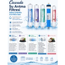Cascada Su Arıtma Filtresi Inline Çubuklu 5'li Filtre Seti
