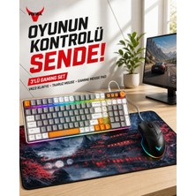vooka 3’lü Gaming Set Oyun ve Ofis Kullanımı – Rgb Mekanik Hisli Klavye, 7200 Dpı Rgb Mouse ve Büyük Gaming Mouse Pad