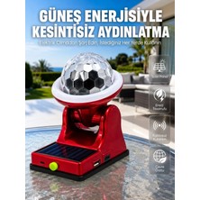 Marsilyan™- Şarjlı Rgb Projektör Lamba Güneş Enerjili Çok Fonksiyonlu Disco Işık Lambası