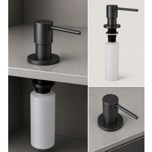 Titanium Design Siyah Ankastre Sabunluk Mutfak/banyo
