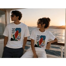 Leftist From The Rıver To The Sea! Baskılı Unisex Regular Tişört | Leftıst