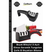 Carlburn Özel Üretim Profesyonel Bıçak Bileyici 3 Açılı Elmas Seramik Tungsten Çelik El Bıçakları Bileme