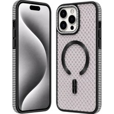 Nettech Apple iPhone 15 Pro Max Uyumlu Taşlı Seri Arka Koruma Kılıf
