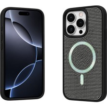 Nettech Apple iPhone 15 Pro Max Uyumlu Taşlı Seri Arka Koruma Kılıf