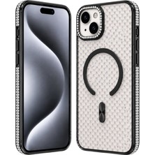 Nettech Apple iPhone 15 Uyumlu Taşlı Seri Arka Koruma Kılıf