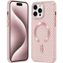 Nettech Apple iPhone 15 Pro Max Uyumlu Taşlı Seri Arka Koruma Kılıf