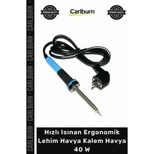 Carlburn Özel Üretim Profesyonel Hızlı Isınan Ergonomik Dayanıklı Hassas Tamir Lehim Havya Kalem Havya 40 W