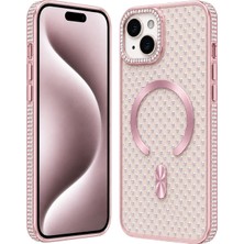 Nettech Apple iPhone 15 Uyumlu Taşlı Seri Arka Koruma Kılıf