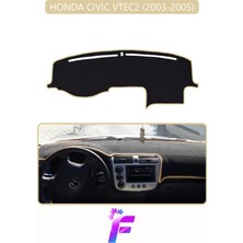 E-BİZ Honda Cıvıc Vtec2 (2003-2005) Uyumlu Torpido Örtüsü | Yansıma Önleyici | Hızlı Montaj | Koruma | F73