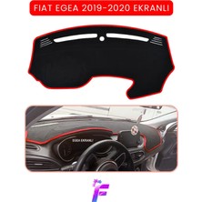 E-BİZ Fıat Egea (2019-2020) Ekranlı Uyumlu Torpido Örtüsü | Çatlama ve Isıya Karşı Tam Koruma | TB21