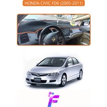 E-BİZ Honda Cıvıc Fd6 (2005-2011) Uyumlu Torpido Örtüsü | Yansıma Önleyici | Hızlı Montaj | Koruma | F70
