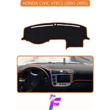 E-BİZ Honda Cıvıc Vtec2 (2003-2005) Uyumlu Torpido Örtüsü | Yansıma Önleyici | Hızlı Montaj | Koruma | F76