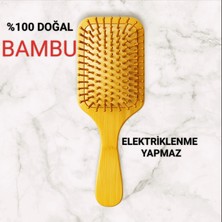 Madame Naturel %100 Doğal Büyük Boy Bambu Tarak(Bambu Uç+Bambu Gövde)
