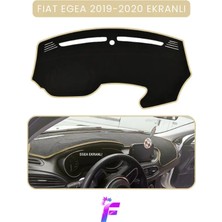 E-BİZ Fıat Egea (2019-2020) Ekranlı Uyumlu Torpido Örtüsü | Çatlama ve Isıya Karşı Tam Koruma | TB19