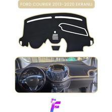E-BİZ Ford Courier Ekranlı  (2013-2020) Torpido Örtüsü | Güneşten Korur | Kolay Montaj | Tam Uyum | TB67