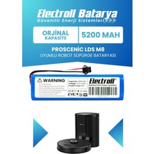 Electroll Proscenic Lds M8 Pro Uyumlu Batarya (Orijinal Kapasite) 5200MAH Pil Robot Süpürge Batarya Değişimi