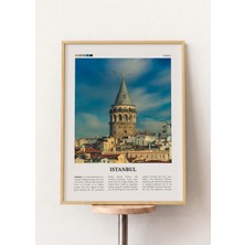 Pena Tablo Istanbul Ahşap Çerçeveli Tablo - Istanbul Şehir Posteri