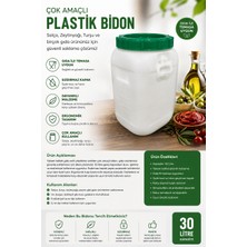 Belirtilmemiş 30 Lt Çok Amaçlı Beyaz Plastik Bidon / Varil
