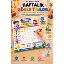 Arya Kostüm 3-6 Yaş Görev Panosu Seti | Çocuk Görev Tablosu, Başlık Bandı ve Kalem | 3’lü Sorumluluk Eğitim Seti