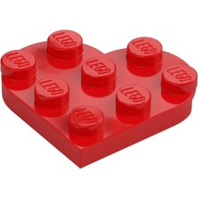 LEGO 39613 Plaka  3x3 Kalp Kırmızı ( 100 Adet )