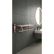 Titanium Design Rose Gold Otel Tipi Raf Havluluk