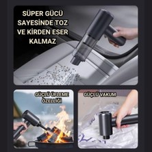 Happy Trend 130W 20.000PA 7800MAH Şarjlı Profesyonel Araç Süpürgesi, LED Işıklı Oto Süpürge ve Üfleme Makinası