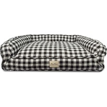 Happy Trend Harry Barker Siyah Buffalo Check Şezlong Medium