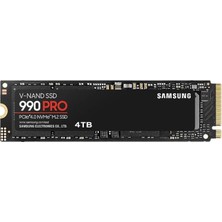 4 Tb 990 Pro Samsung Nvme M.2 MZ-V9P4T0BW Pcıe 7450-6900 Mb/s Samsung Tr Garantılı