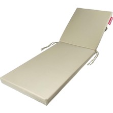 Happy Trend Xpermate Şezlong Minderi 180X60X7 cm Fermuarlı Kalın Plaj Minderi Bej