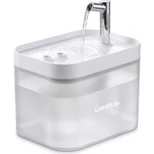 Tech Butiq Westus Inpets H13™ 1.5 Litre Ultra Sessiz Evcil Hayvan Kedi Köpek Su Pınarı Çeşmesi | Su Sebili Şelalesi | 3 Akış Hızı K