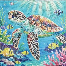 İğne İzi 5d Elmas Taş Işleme Kiti Tablo 25X25 cm - Diamond Painting Set - Dıy Kiti  MTX17350