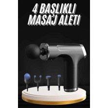 Marsilyan™- Şarjlı Masaj Tabancası 4 Başlıklı Mini Masaj Tabancası ve Masaj Aleti