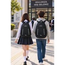 Replexion Okul Sırt Çantası Siyah Su Itici Özel Kumaş 50 x 30 x 15 cm Öğrenci Çantası
