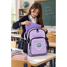 Dodomar Okul Sırt Çantası Cool Purple 3 Bölmeli Ortopedik Matara Cepli 44X30X20CM