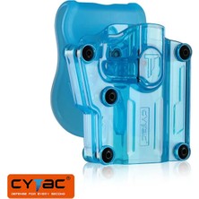 Cytac Mavi Şeffaf Mega-Fit Paletli Tabanca Kılıfı