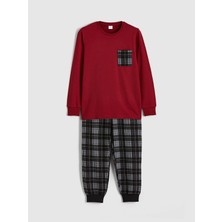 Lc Waikiki Yeni Sezon Bisiklet Yaka Ekose Erkek Çocuk Pijama Takımı
